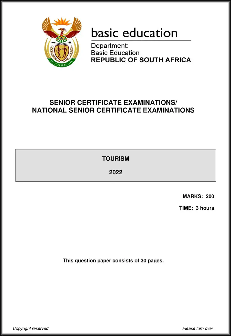 Tourism May June 2022 Eng Gr12