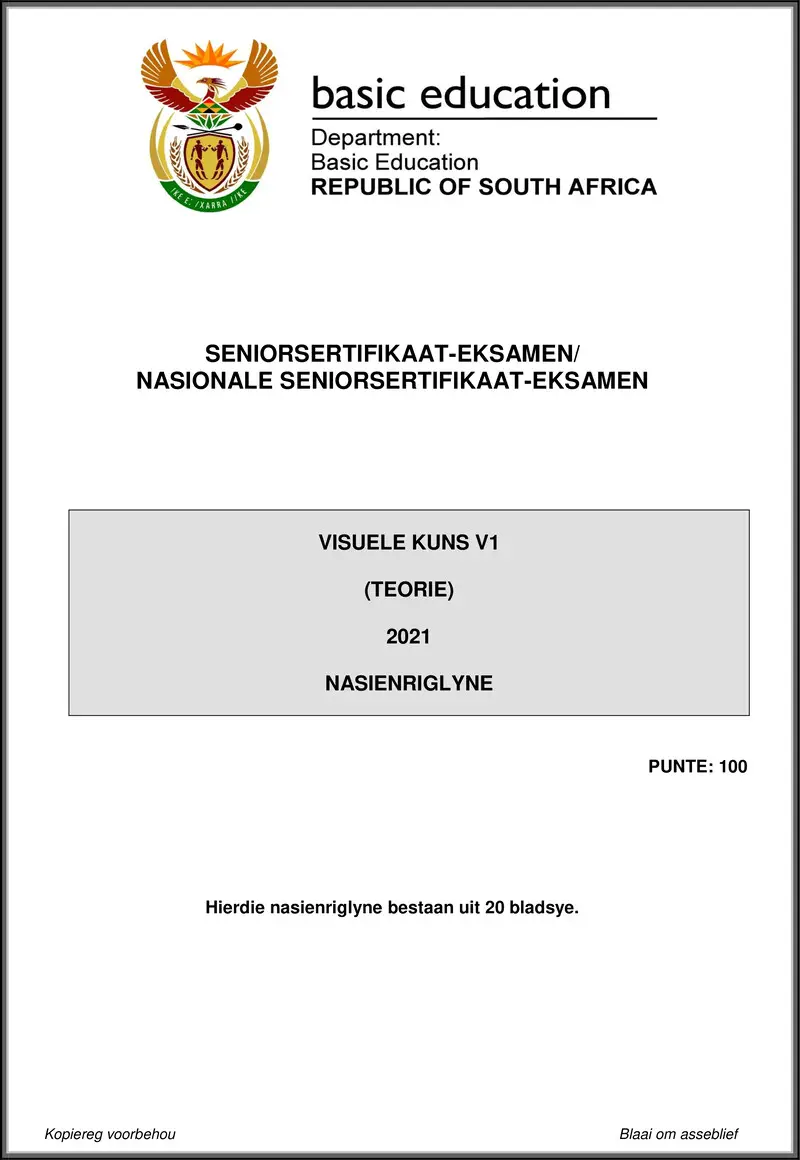 Visual Arts P1 May June 2021 Mg Afr Gr12