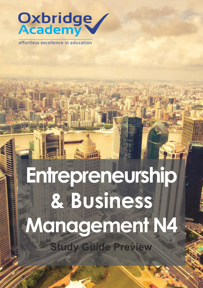 Entrepreneurship & Business Management N4 Nated 2013 - Study Guide