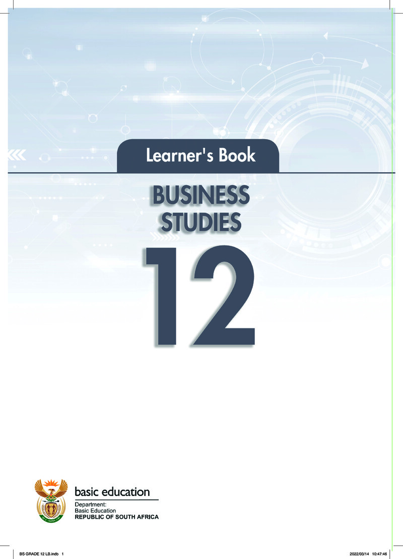 Business Studies Grade 12 CAPS 2022 - Textbook