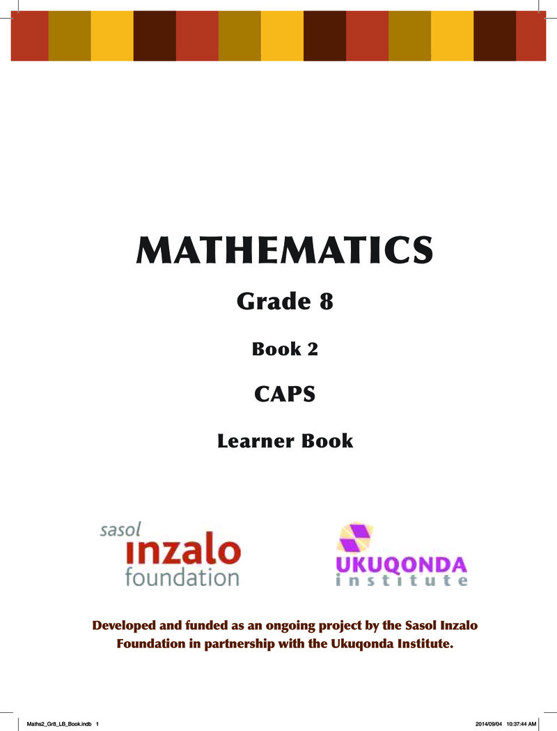 Mathematics Grade 8 CAPS 2014 - Textbook