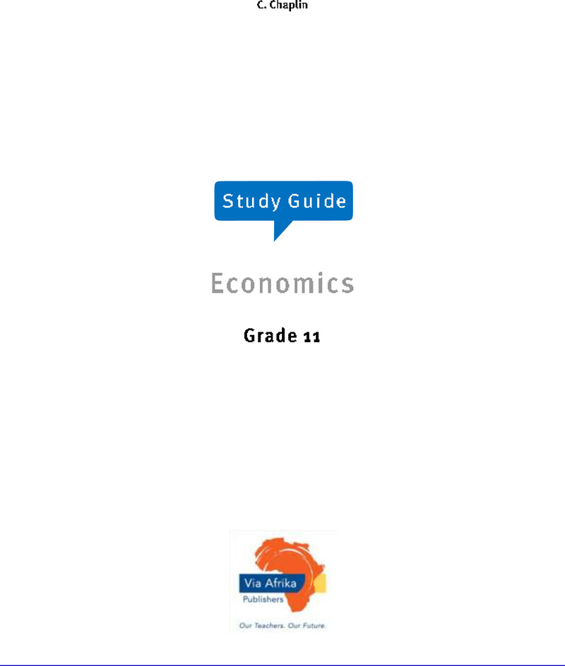 Via Afrika Economics Grade 11 Study Guide