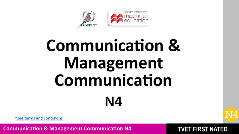 Communication and Management N4 DHET NATED 2023 - Lecturer Guide