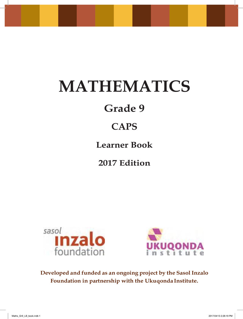 Mathematics Grade 9 CAPS 2017 - Textbook