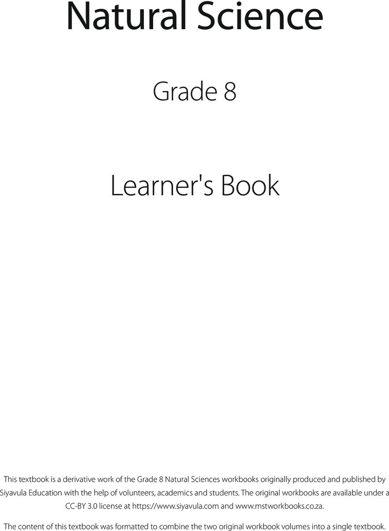 Natural Science Grade 8 CAPS 2017 - Textbook