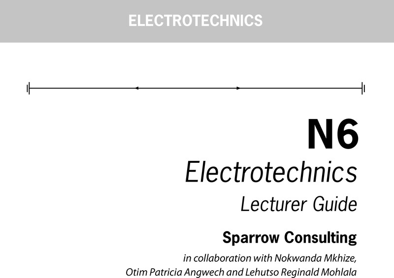 Electrotechnics N6 DHET NATED 2021 - Lecturer Guide
