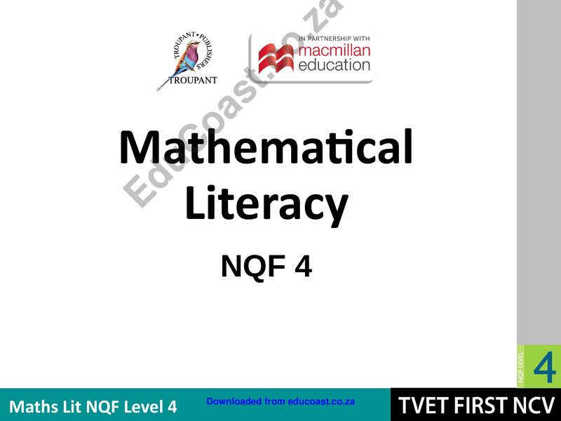 Mathematical Literacy Level 4 DHET NCV 2023 - Study Guide