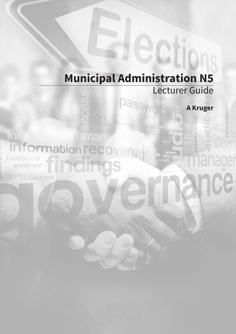 Municipal Administration N5 Dhet Nated 2016 - Lecturer Guide