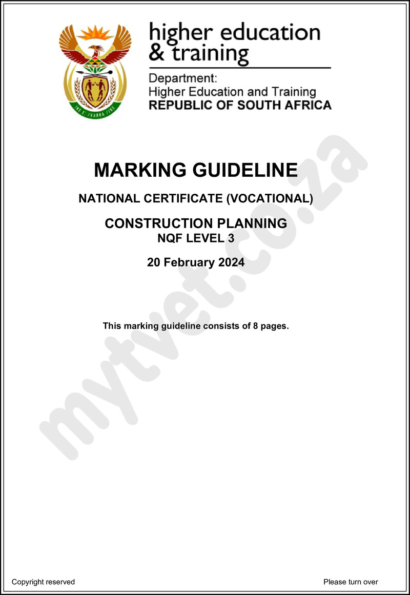 Construction Planning Level 3 DHET NCV 2024 - Memo
