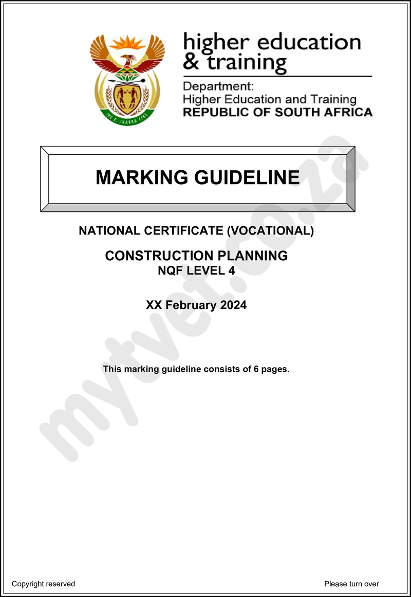 Construction Planning Level 4 DHET NCV February 2024 - Memo