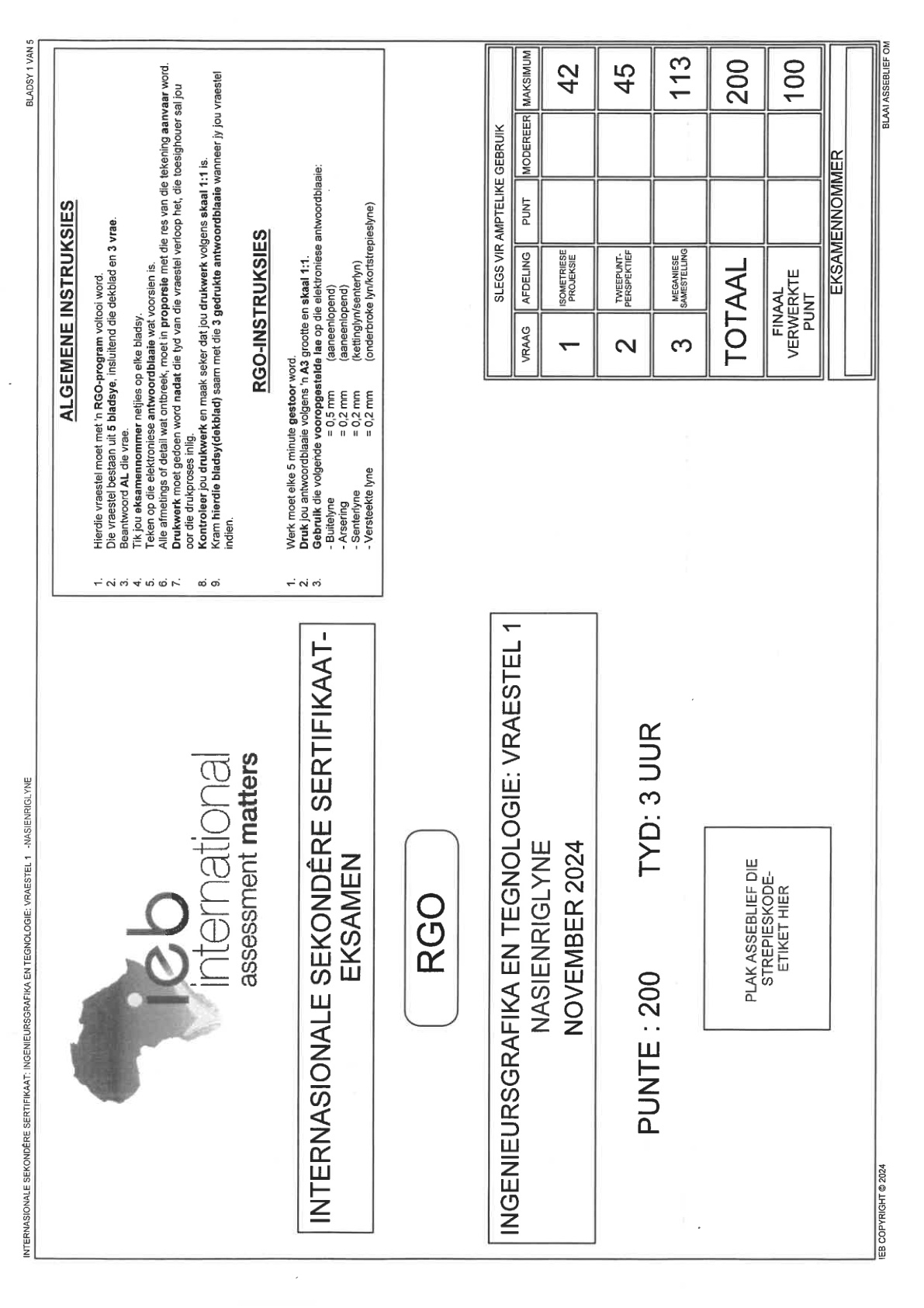 Afrikaans Grade 12 Isc Isc 2024 Paper 1 - Memo