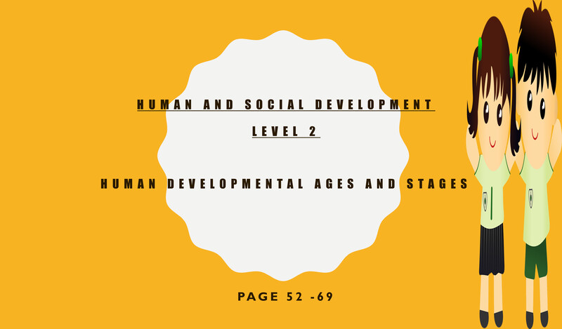 Human Developmental Ages and Stages Level 2 DHET NCV - Study Guide