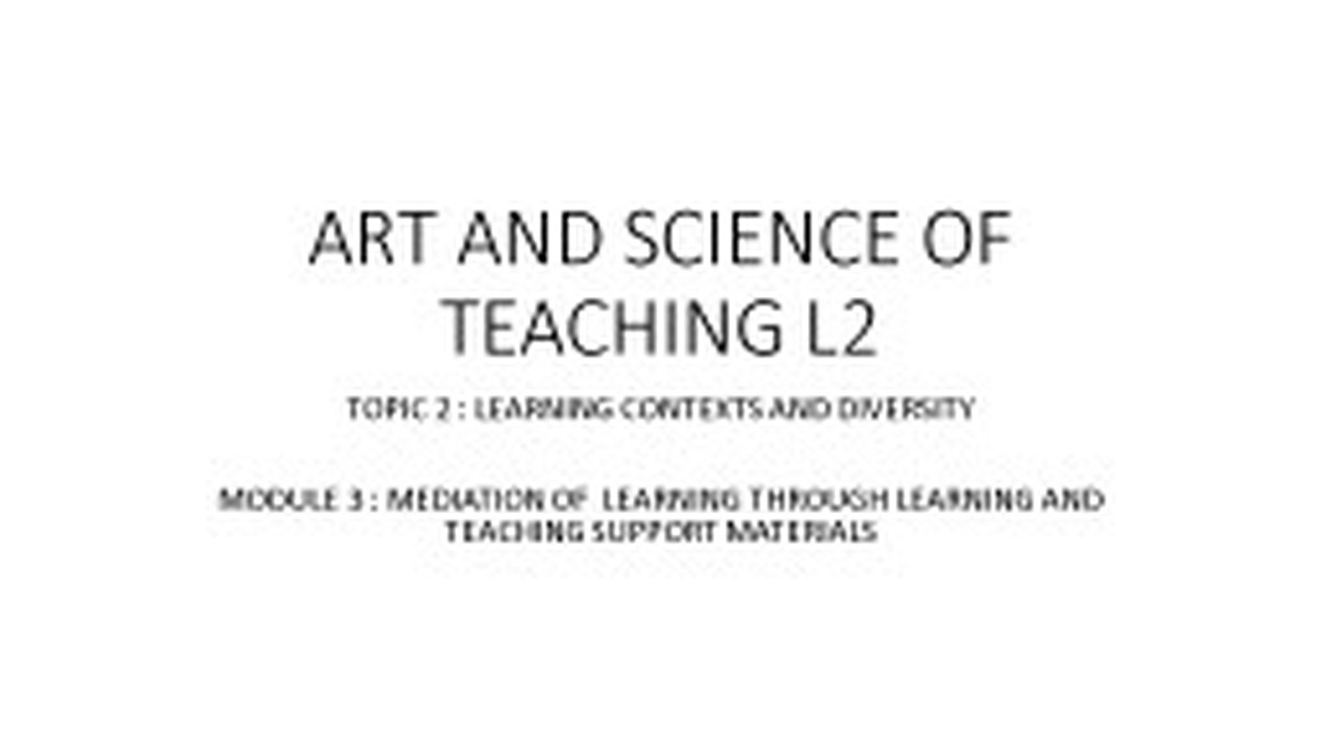 Art and Science of Teaching Level 2 DHET NCV 2023 - Lecturer Guide