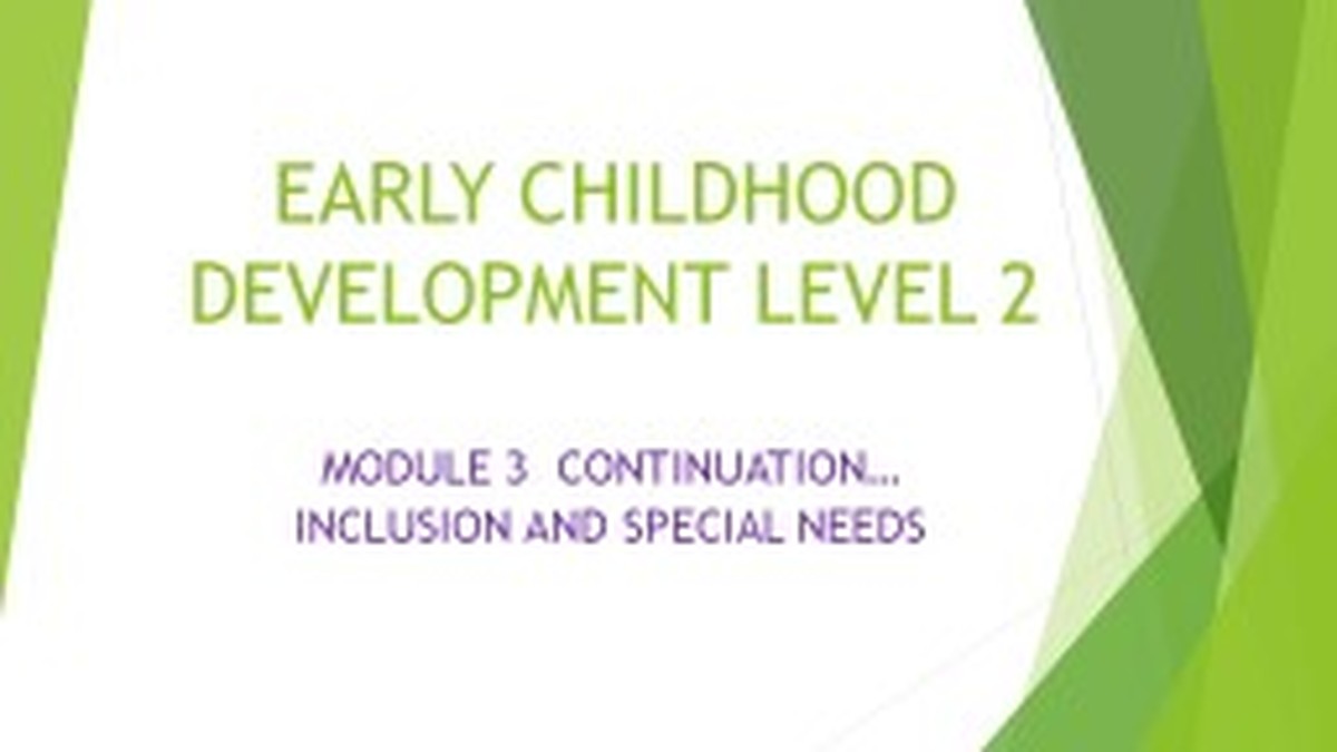 Early Childhood Development Level 2 DHET NCV 2023 - Lecturer Guide