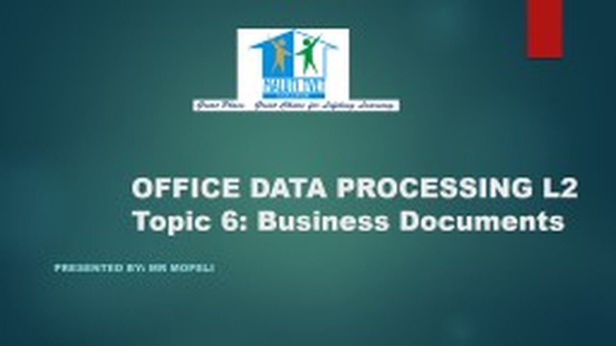 Office Data Processing Level 2 Nated 2023 - Study Guide