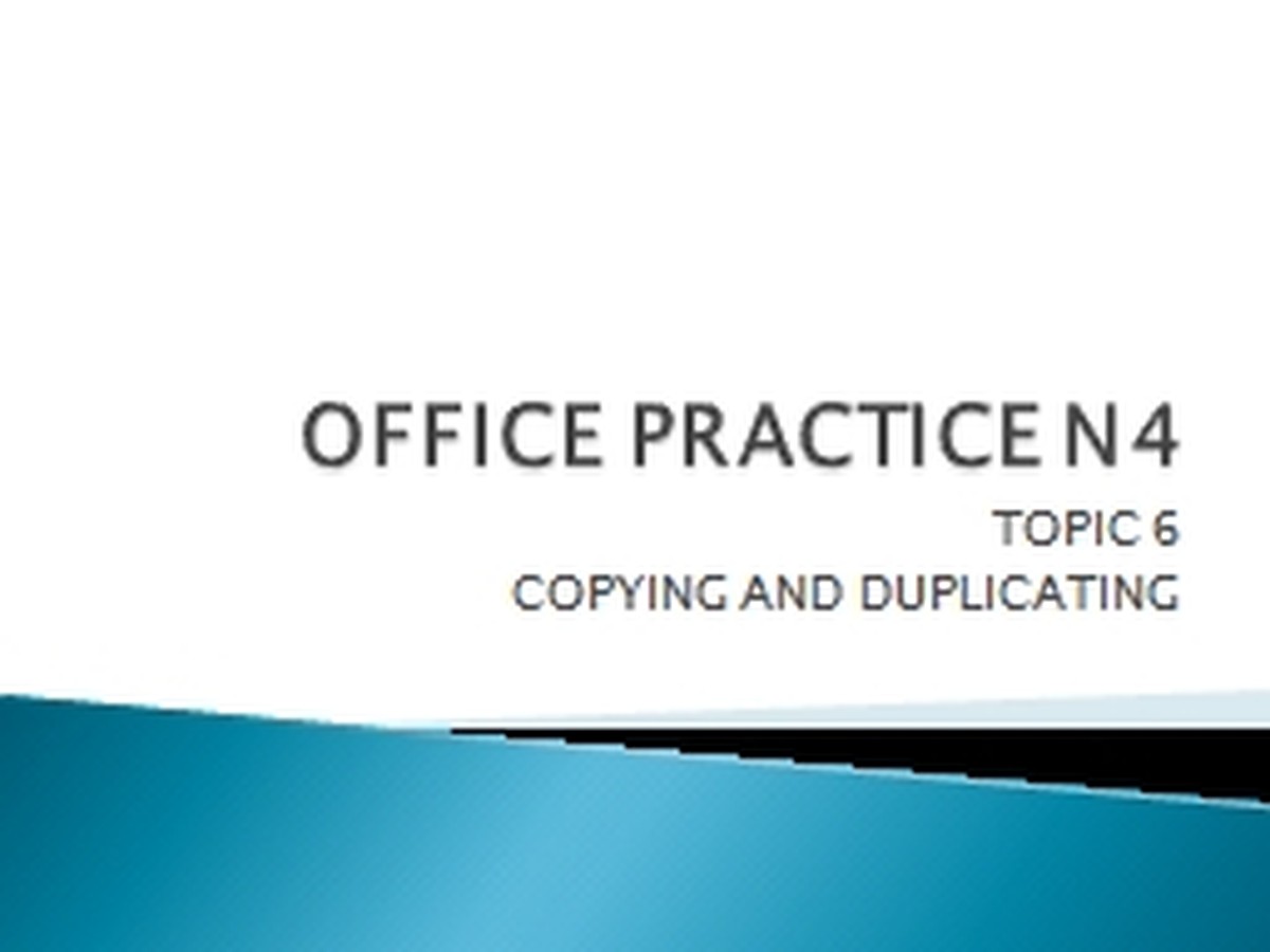 Office Practice N4 NATED 2023 - Study Guide