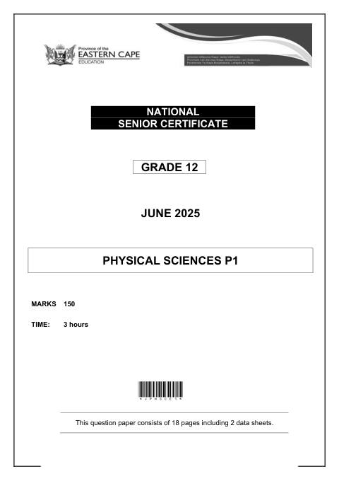 Physical Sciences Grade 12 DBE Caps May/June 2025 Paper 1 - Question Paper (Eastern Cape)