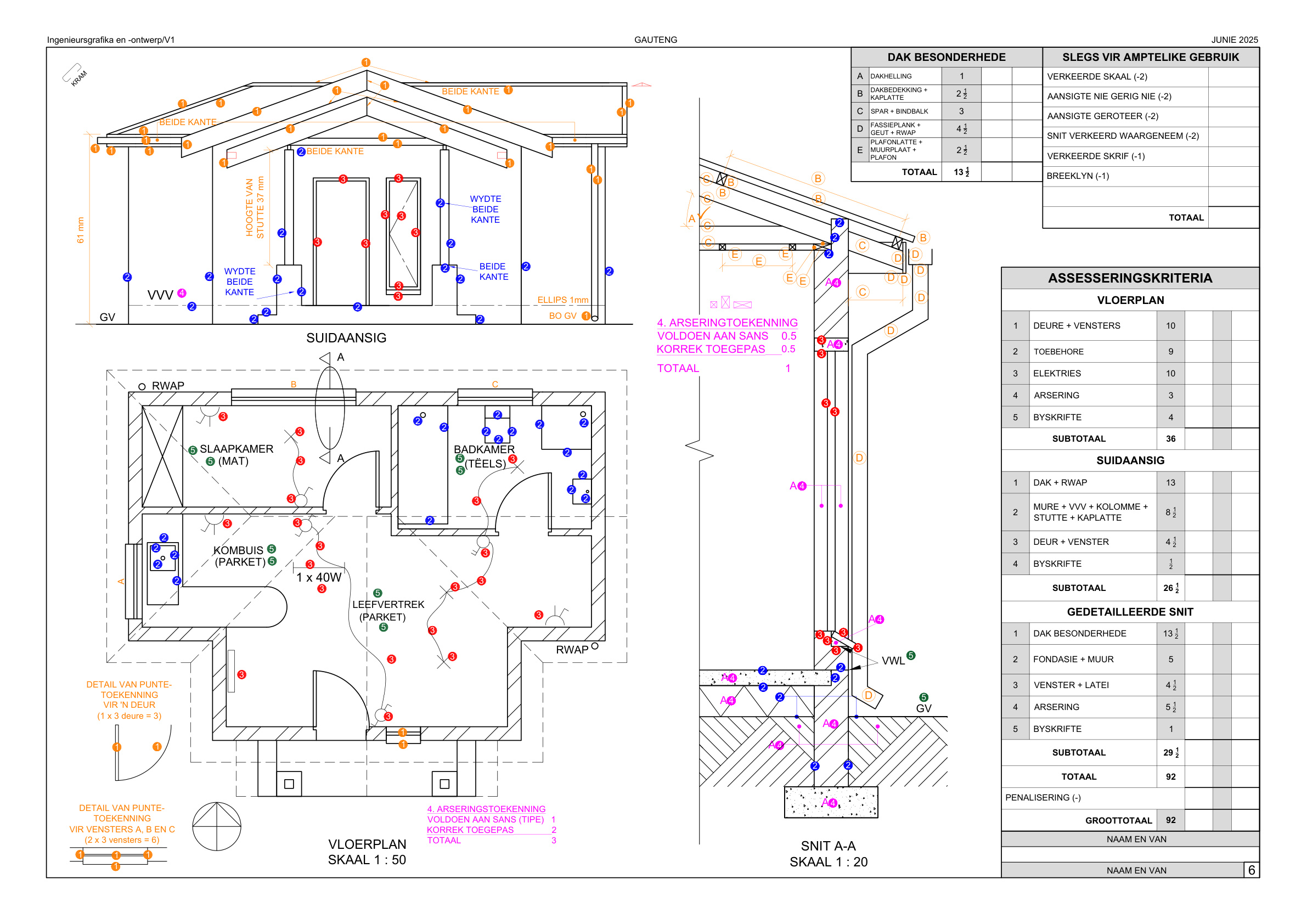 Engineering Graphics And Design Paper 1 Annexure (Gauteng) June 2025 Grade 12 DBE