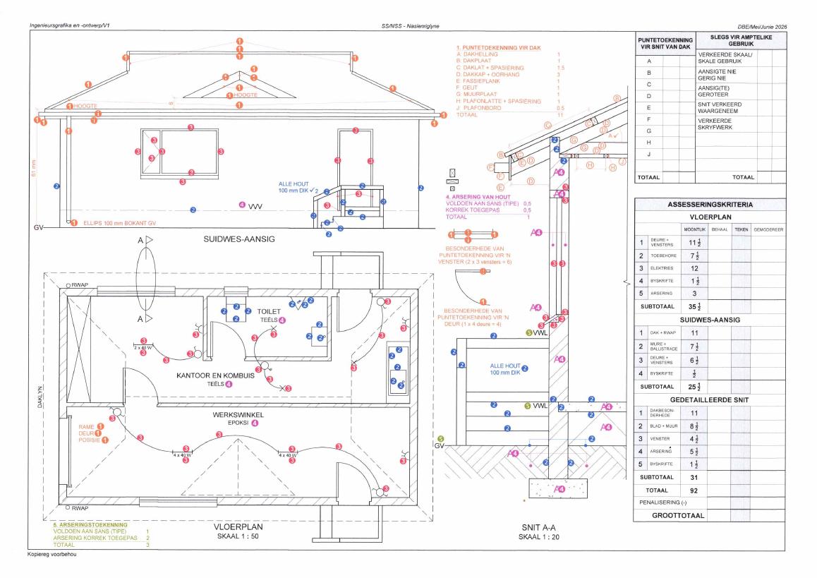Engineering Graphics and Design Grade 12 DBE CAPS May 2026 Paper 1 - Memo