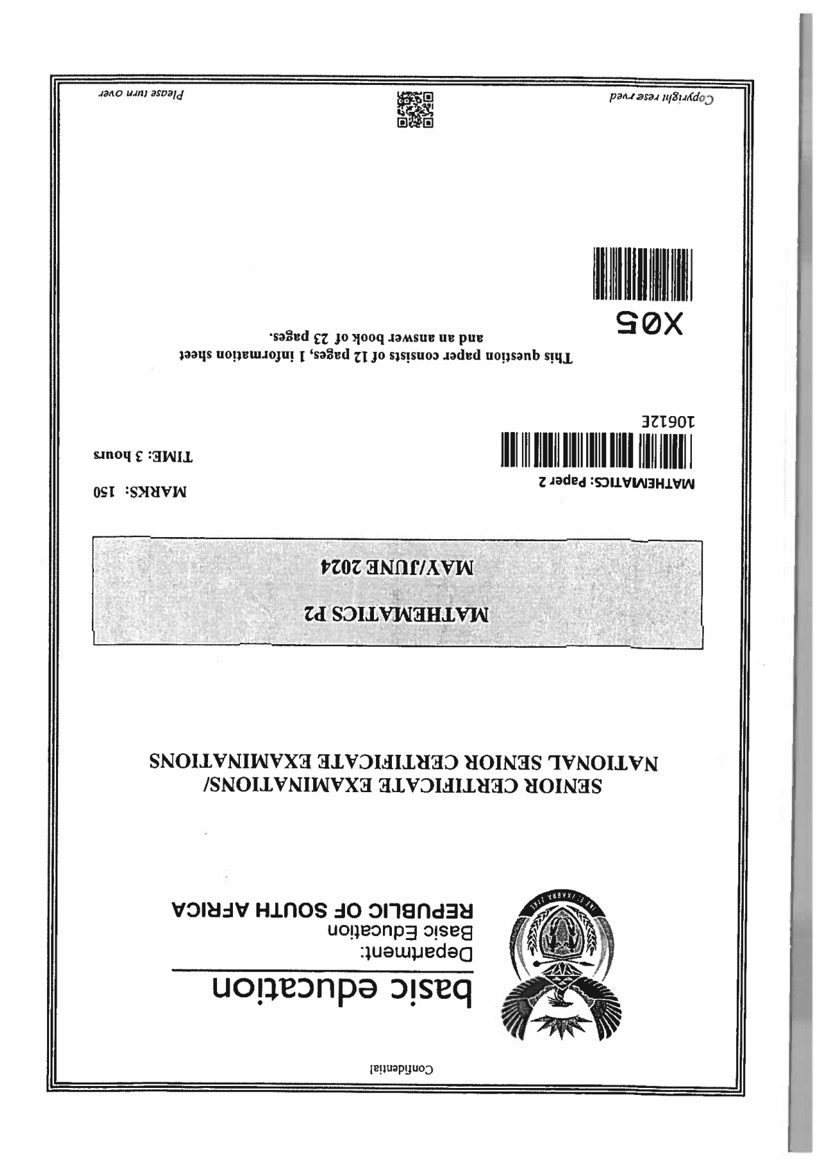 Mathematics Paper 2 (Gauteng) June 2024 Grade 12 DBE