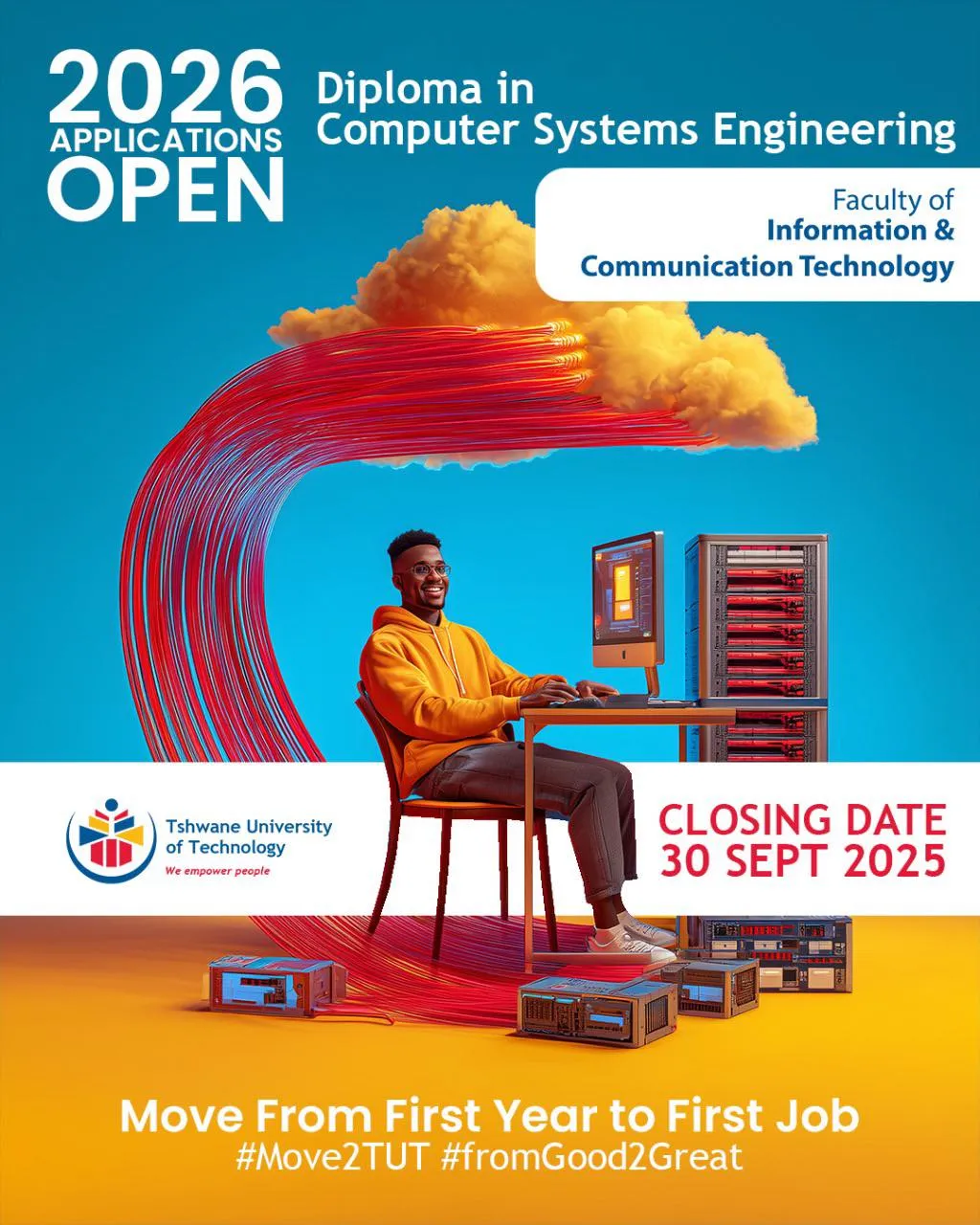Tshwane University of Technology announcement image for 2026 applications
