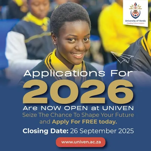 University of Venda campus announcement for 2026 applications