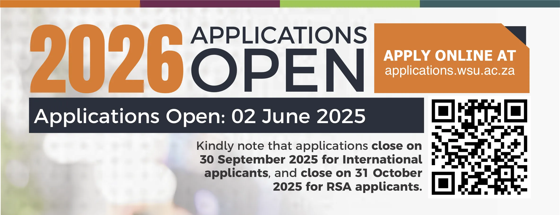 Walter Sisulu University 2026 applications announcement