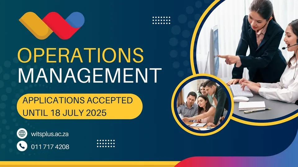 Promotional image for the Operations Management Programme at Wits Plus