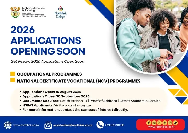Northlink College 2026 applications opening soon banner