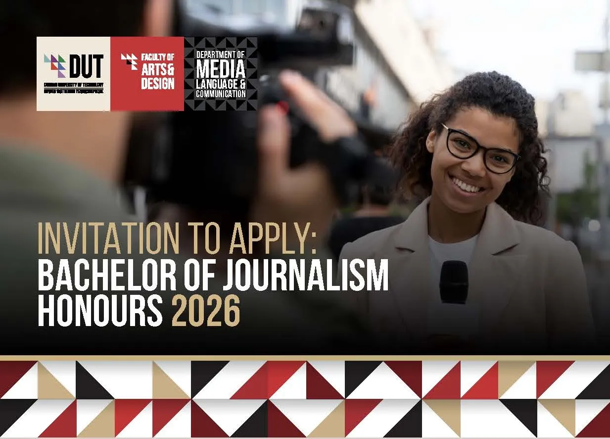 Applications open for the Bachelor of Journalism Honours 2026 at Durban University of Technology