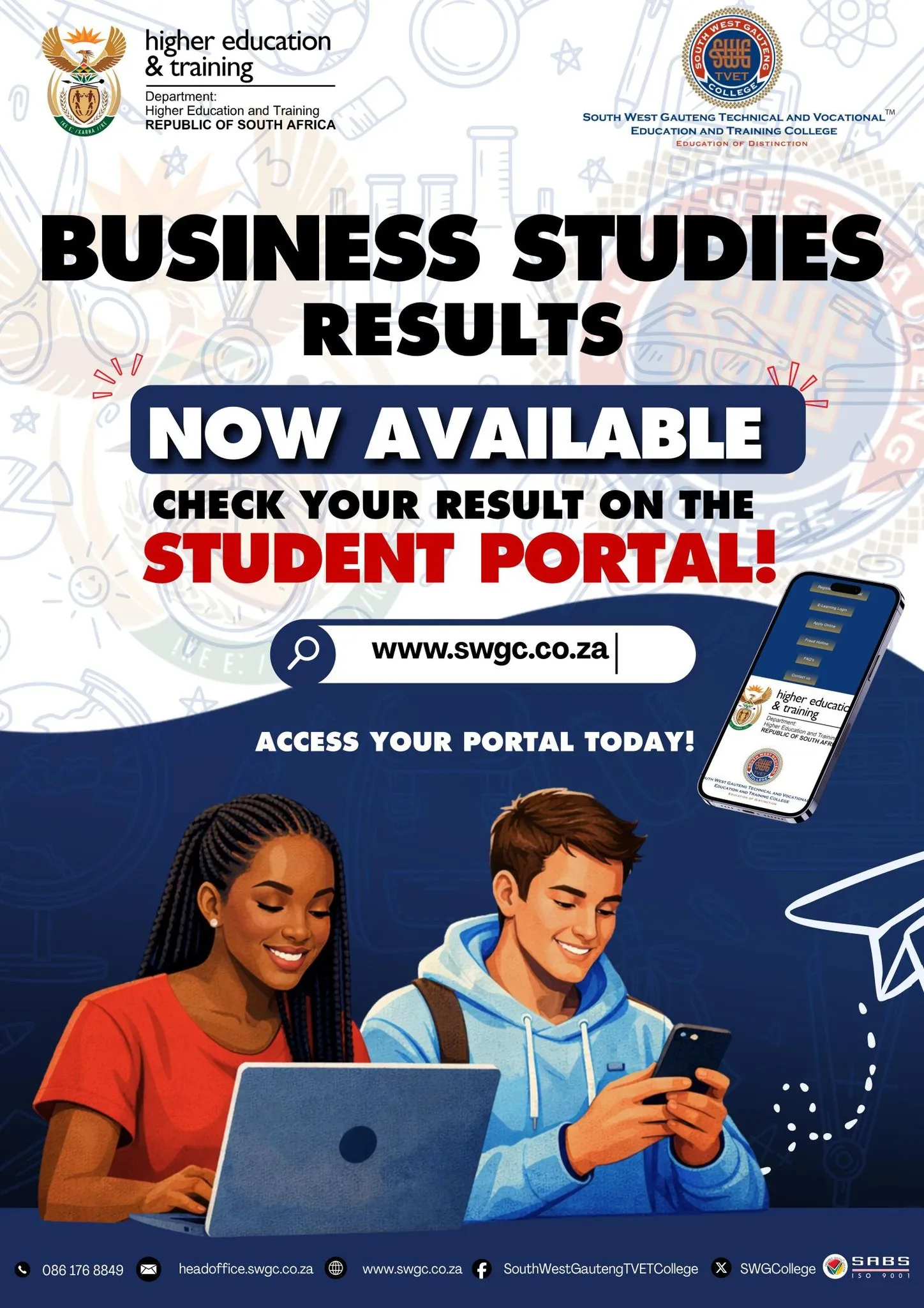 Announcement: Business Studies results released at South West Gauteng TVET College