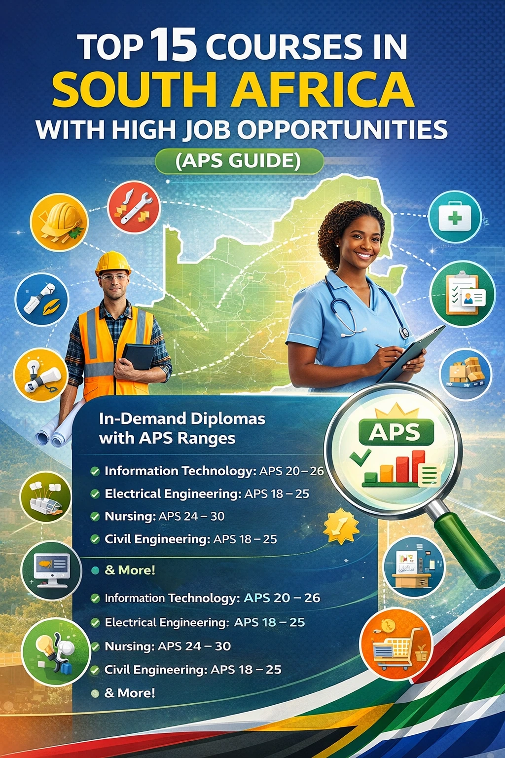 Cover for Top 15 Courses in South Africa With High Job Opportunities — APS guide to courses, careers and entry requirements