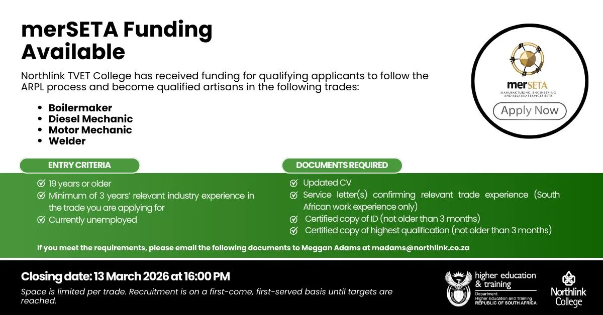 merSETA ARPL funding opportunity for experienced artisans announcement
