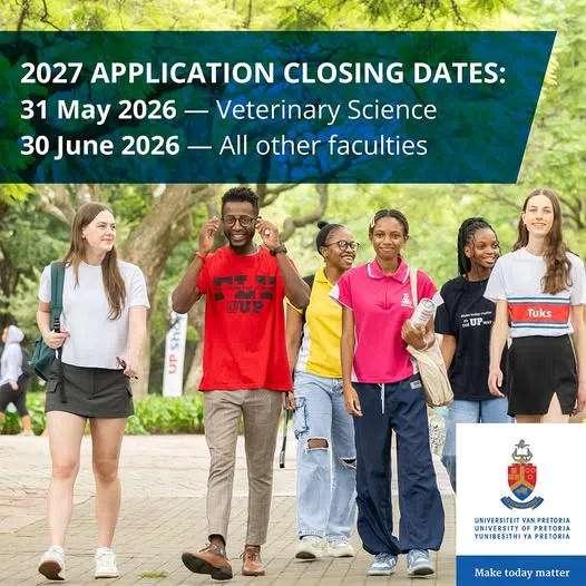 Announcement: University of Pretoria 2027 applications now open with approaching closing dates