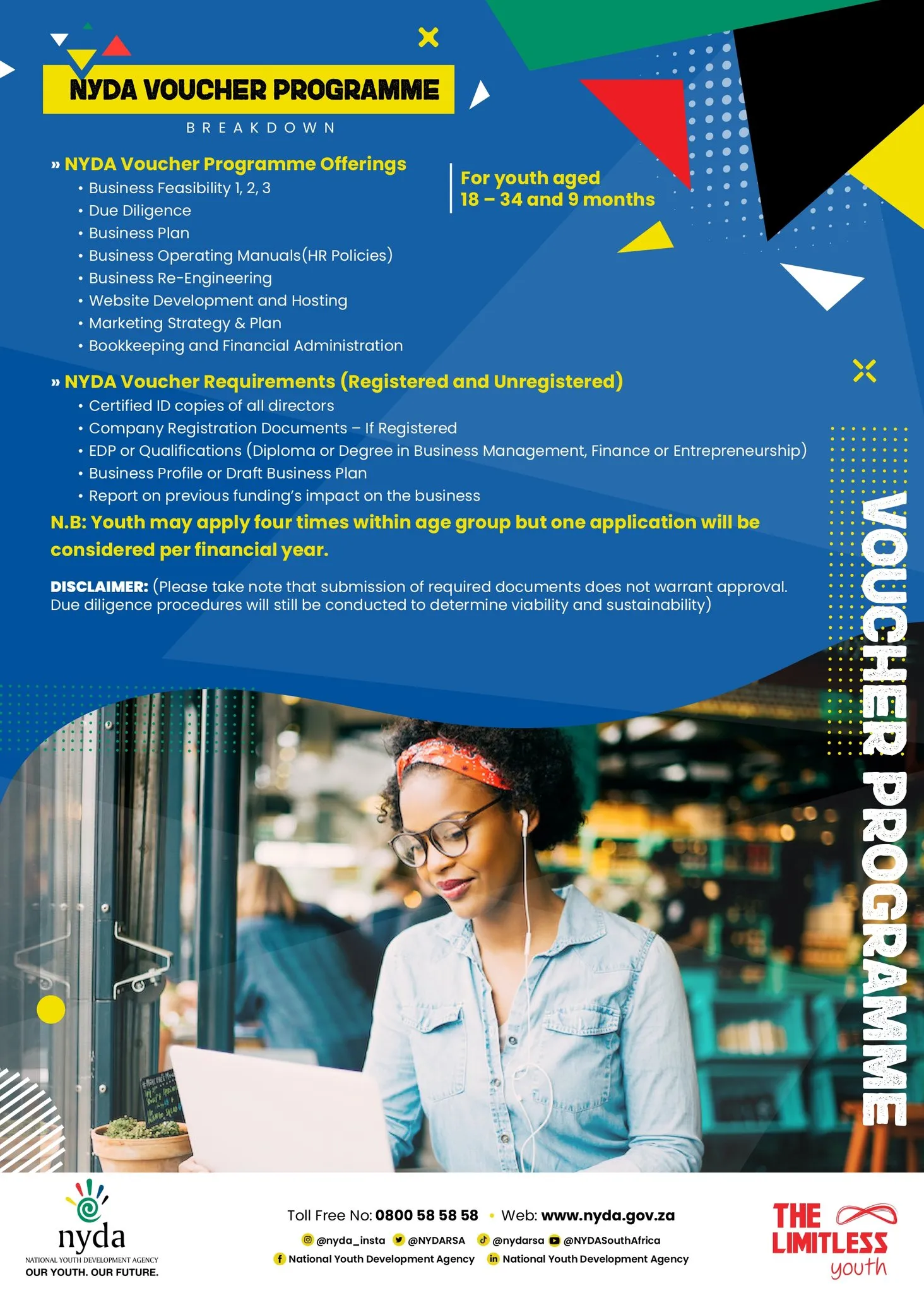 NYDA Voucher Programme information on government support for young entrepreneurs in South Africa