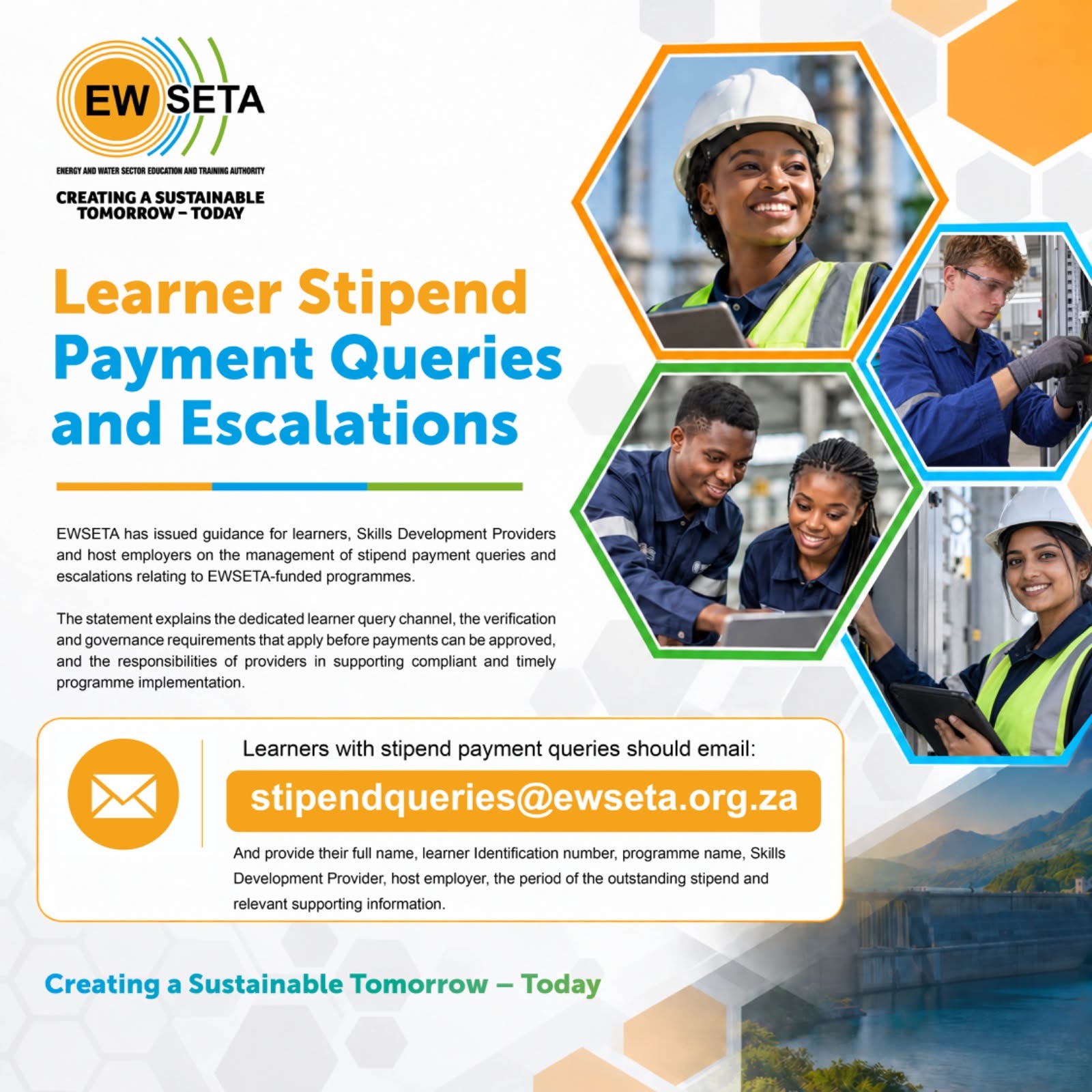 EWSETA learner stipend payment queries and escalations 2026