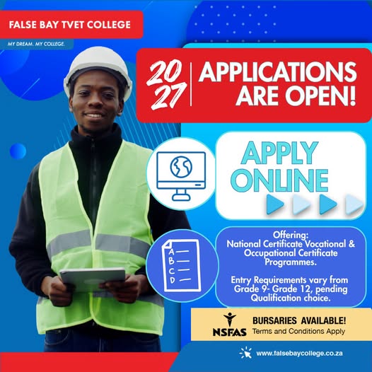 False Bay TVET College 2027 applications open for NCV and Occupational Certificate programmes
