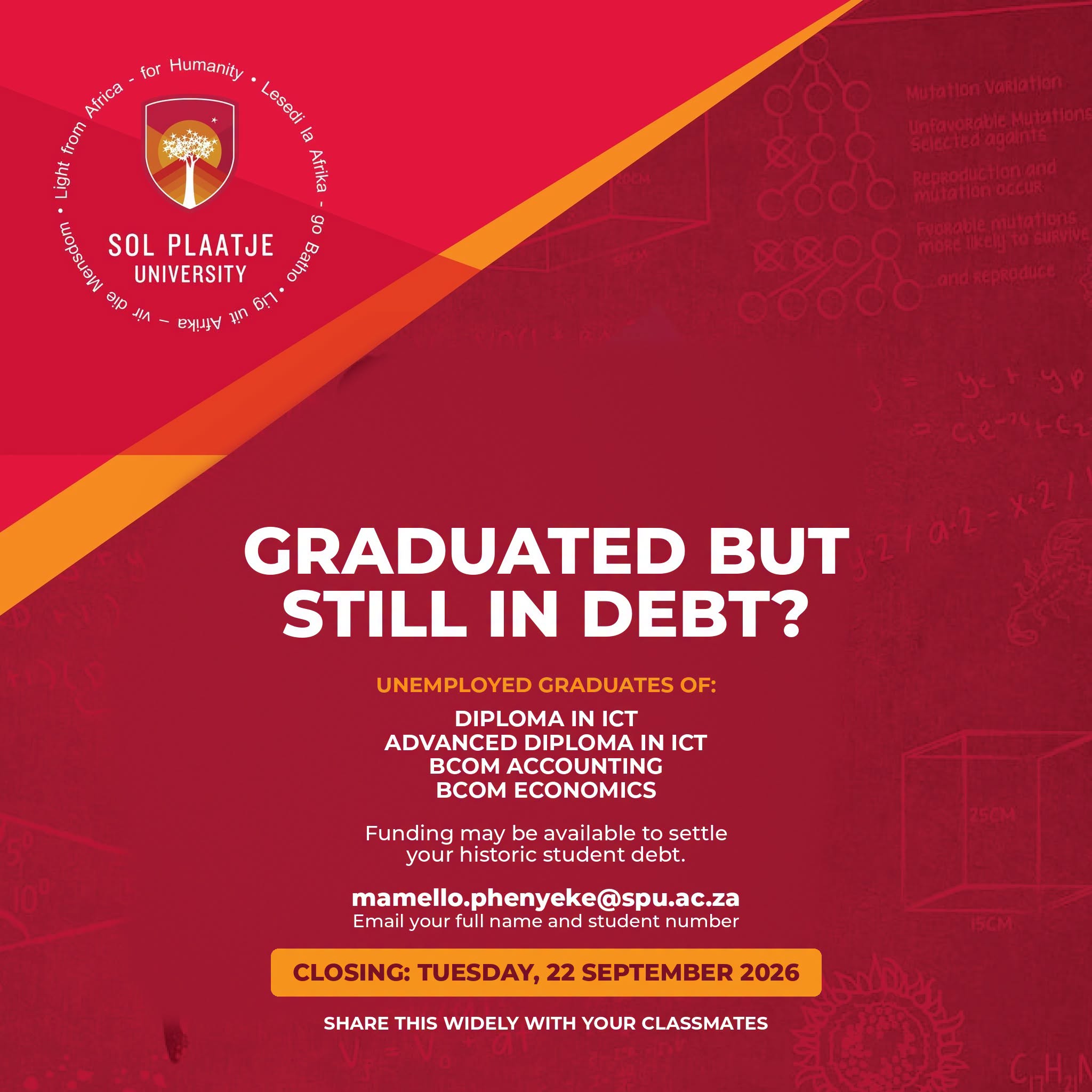 SPU Historic Student Debt Relief 2026 for Unemployed Graduates