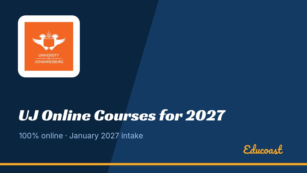 UJ Online Courses for 2027 — fully online qualifications with University of Johannesburg logo