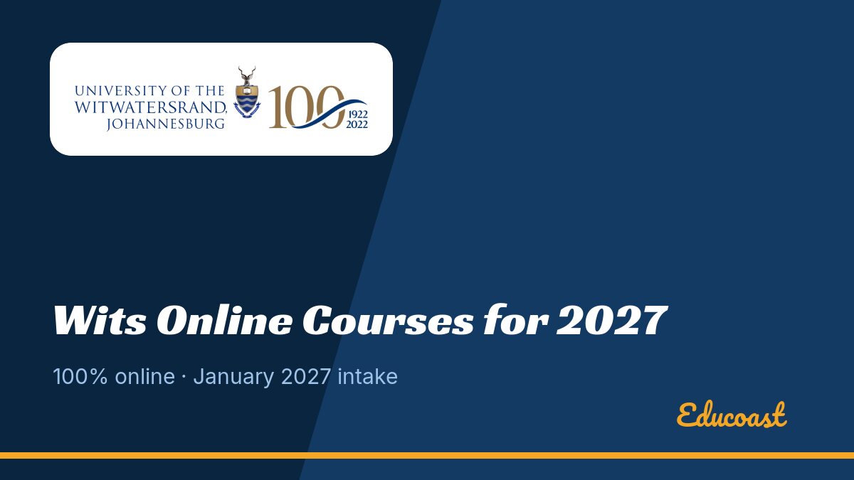 Wits Online Courses for 2027 — fully online options with Wits University logo