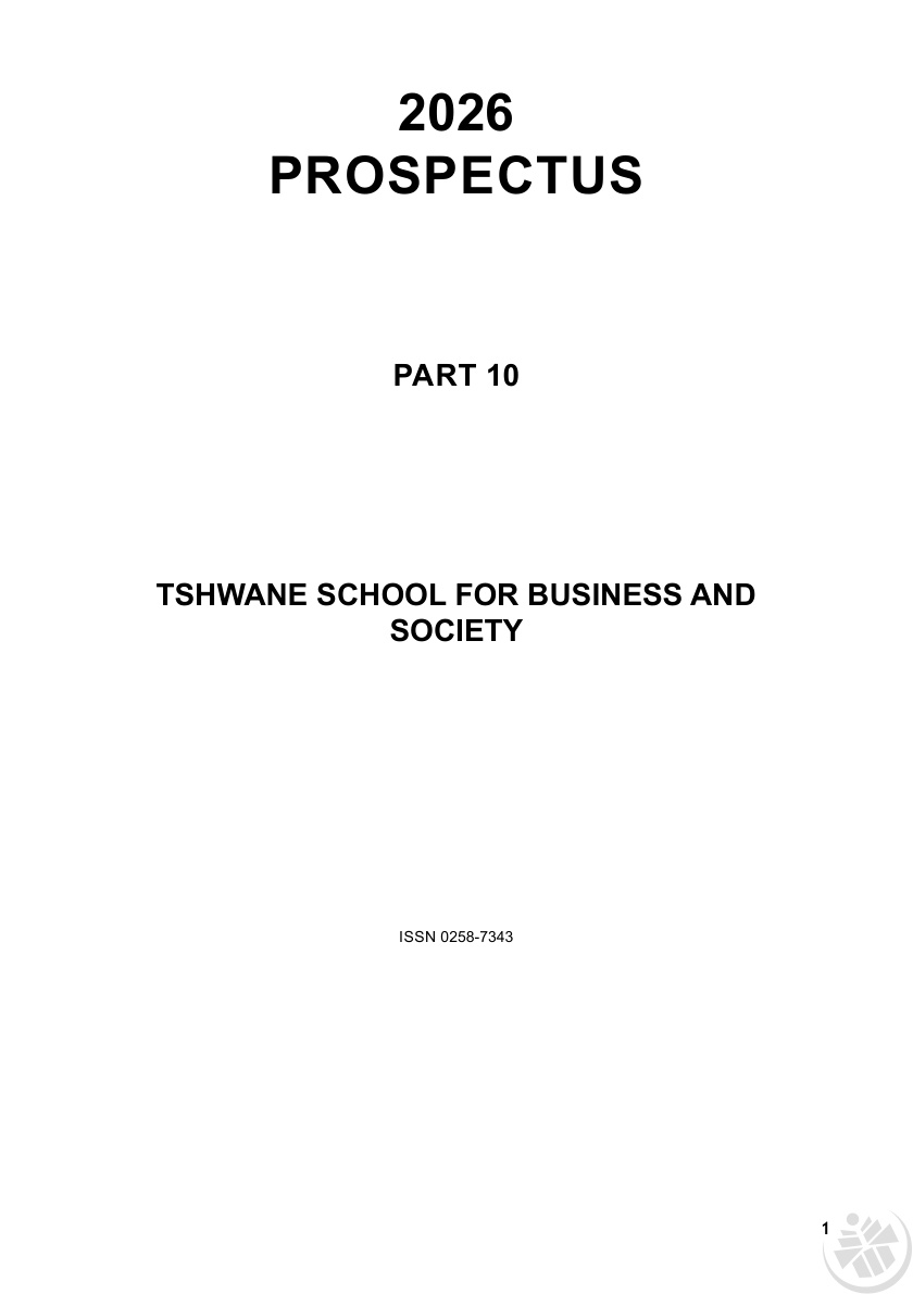 Tshwane University of Technology 2026 Postgraduate Prospectus cover