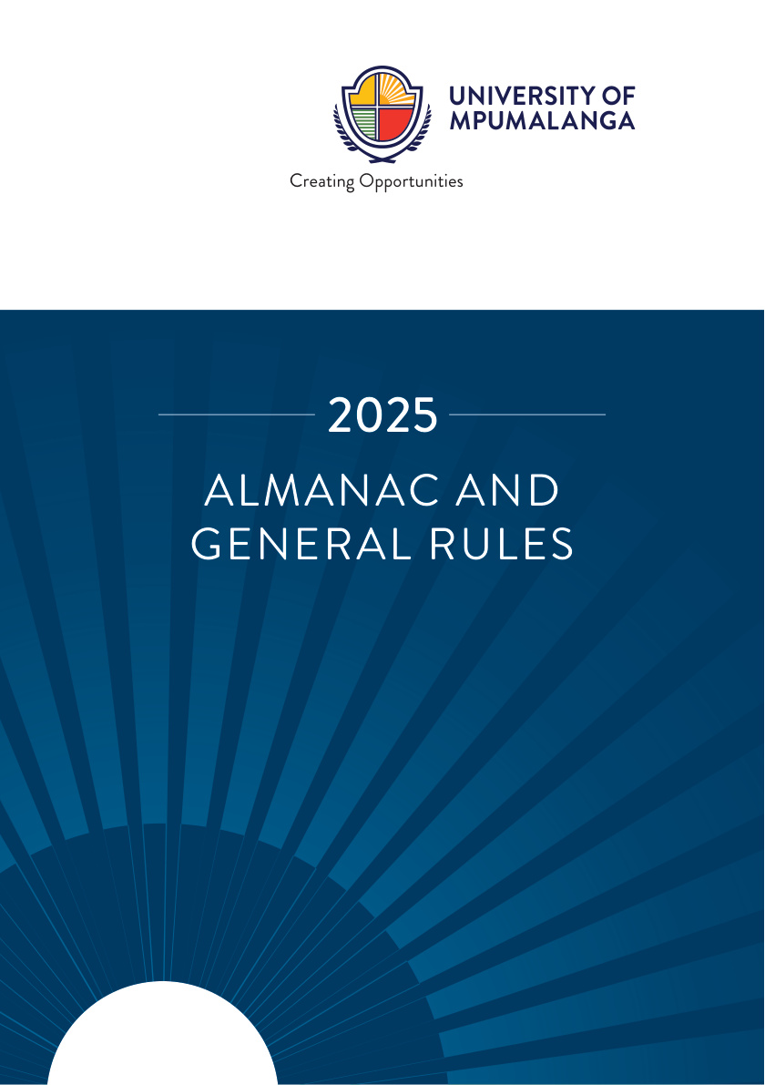 University of Mpumalanga 2025 Undergraduate Prospectus cover