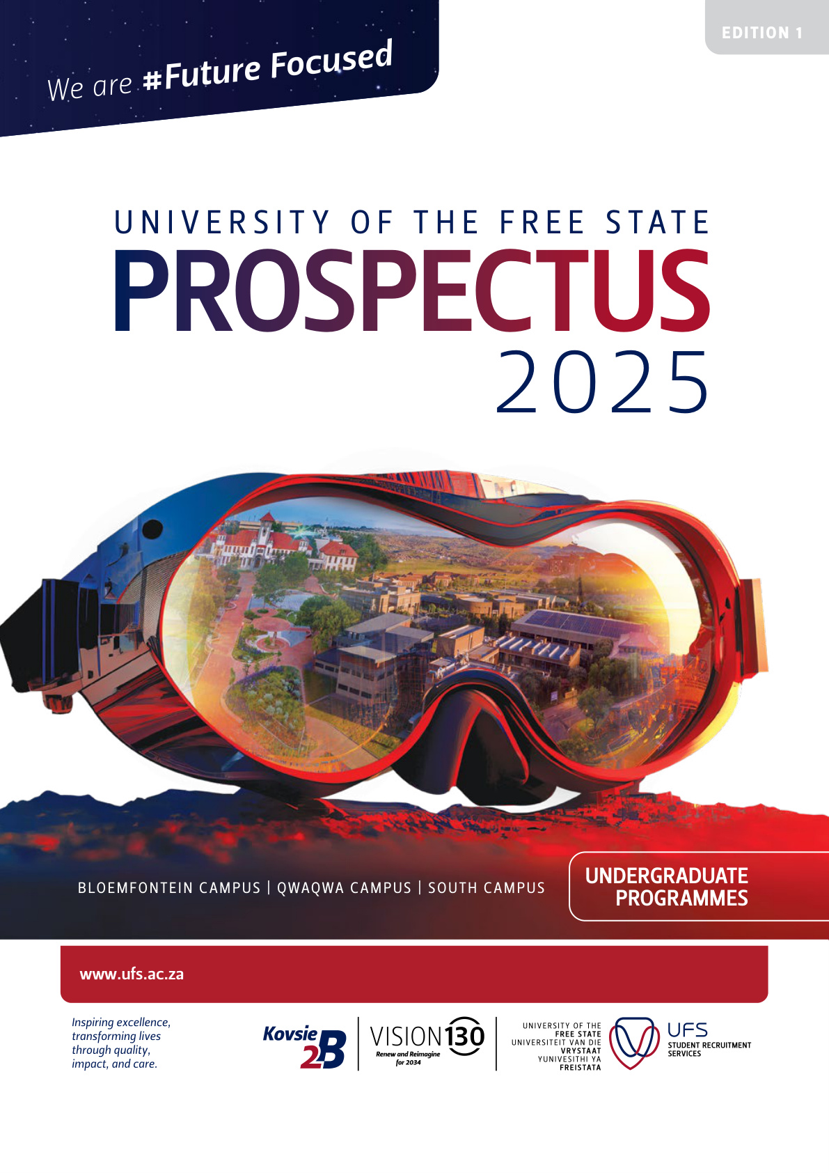 University of the Free State 2025 Undergraduate Prospectus cover