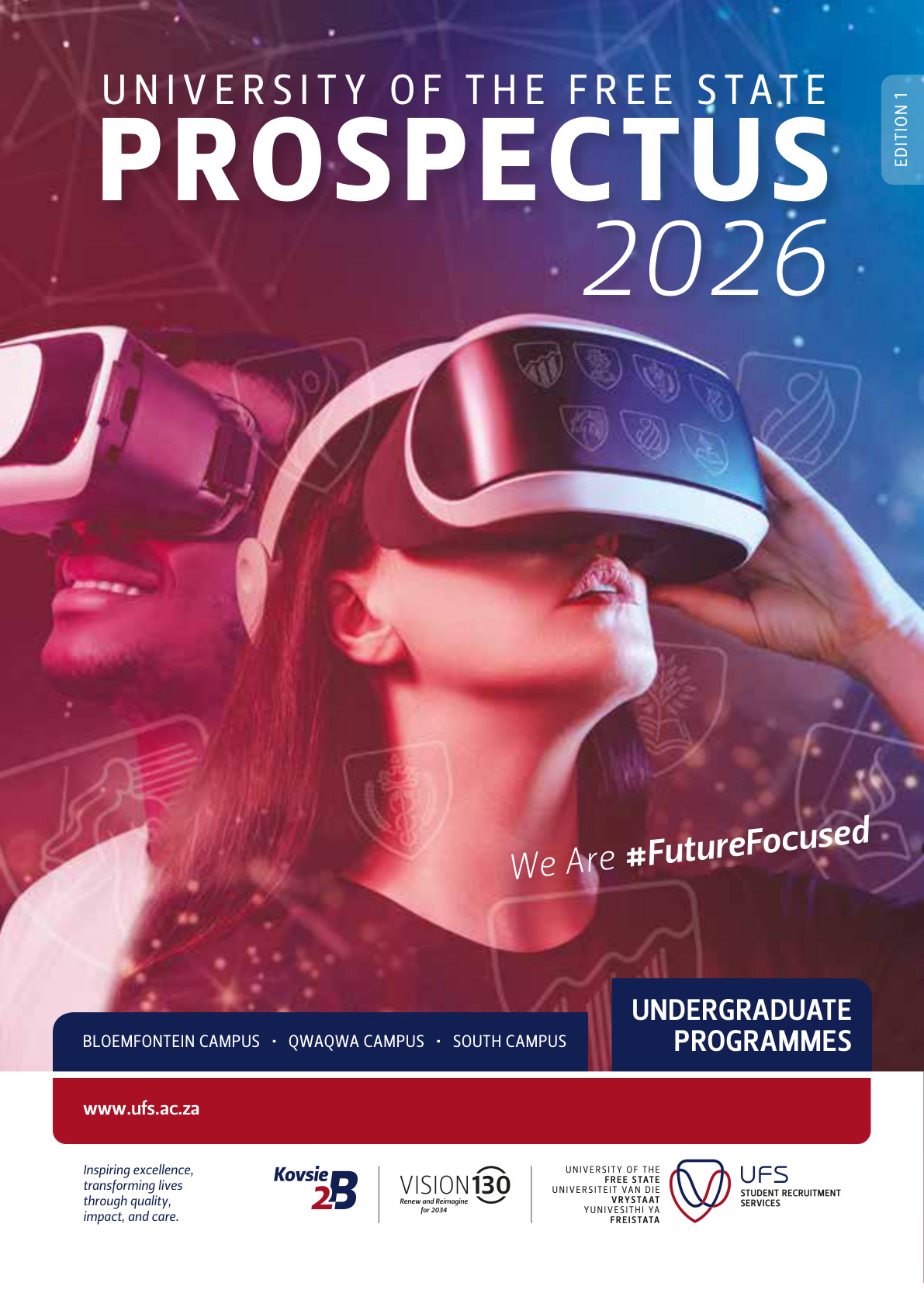 University of the Free State 2026 Undergraduate Prospectus cover