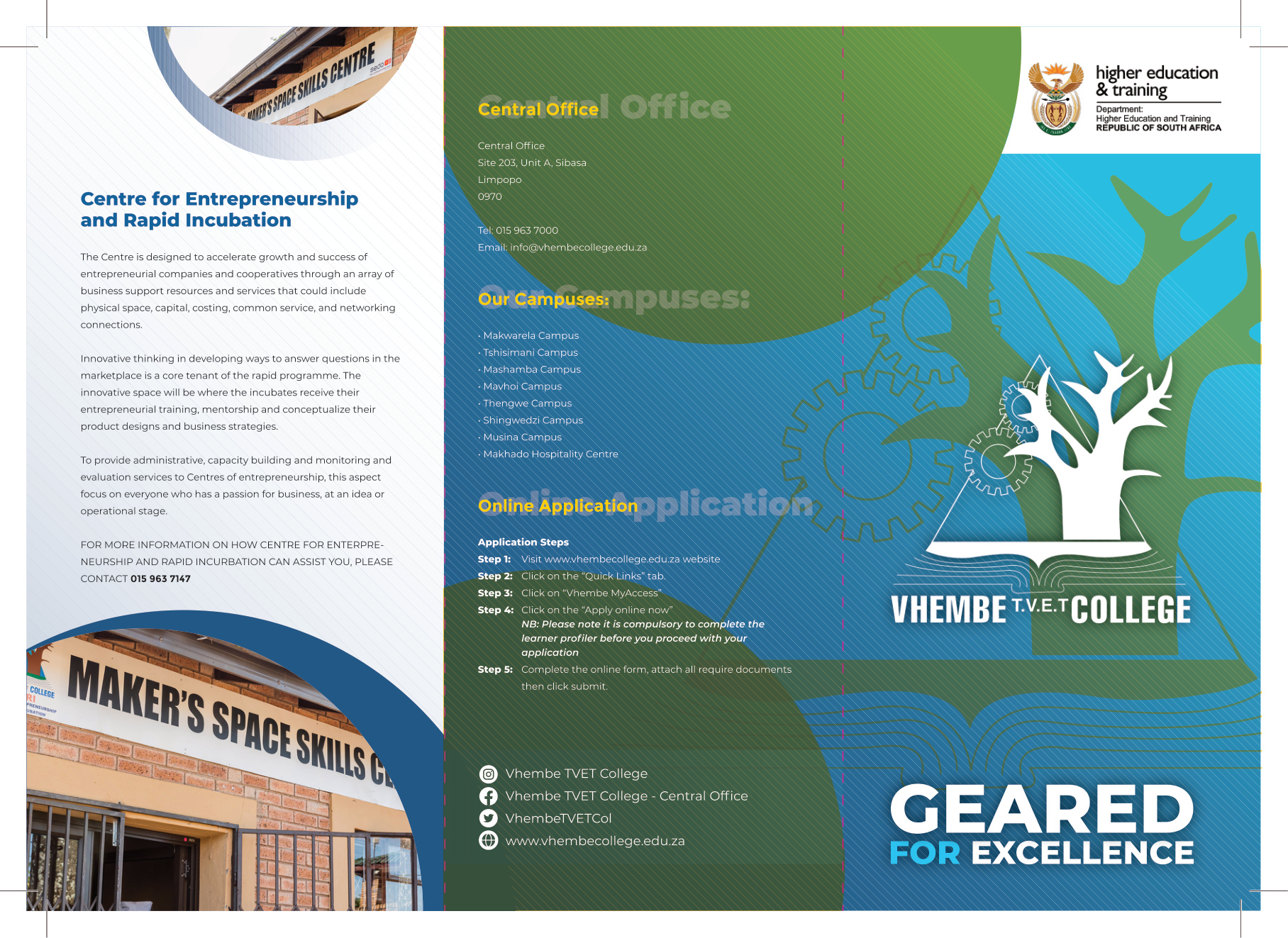 Vhembe TVET College 2025 General Prospectus cover