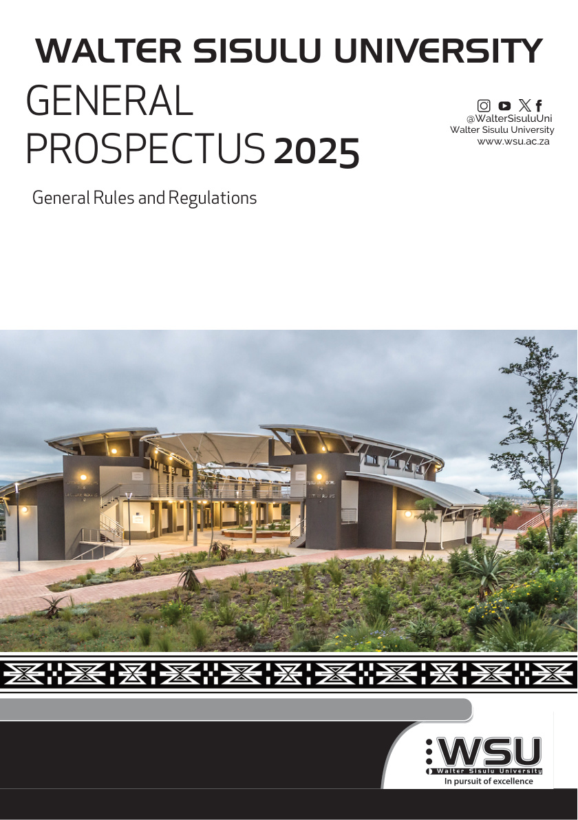 Walter Sisulu University 2025 General Prospectus cover